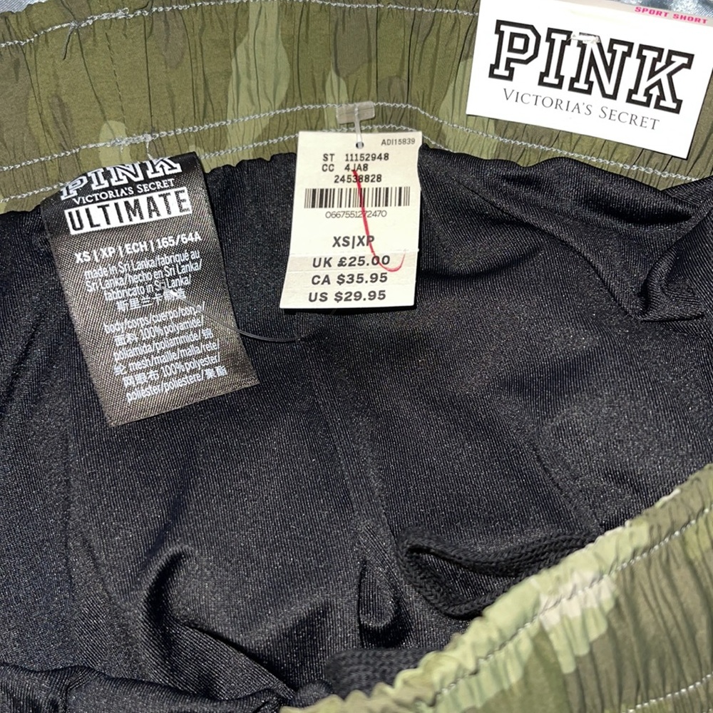 PINK SPORT CAMO SHORTS NWT - Picture 6 of 7